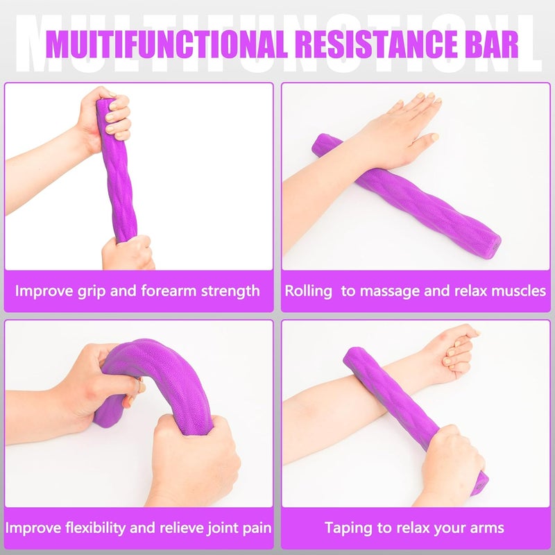 DICYWUDI Flex Therapy Bar and Grip Strength Trainers Set, Physical Therapy & Resistance Bar for Golfers Elbow,Tendinitis,Wrist,Forearms Pain, Improve Grip Strength and Relieve Pain - Image 5